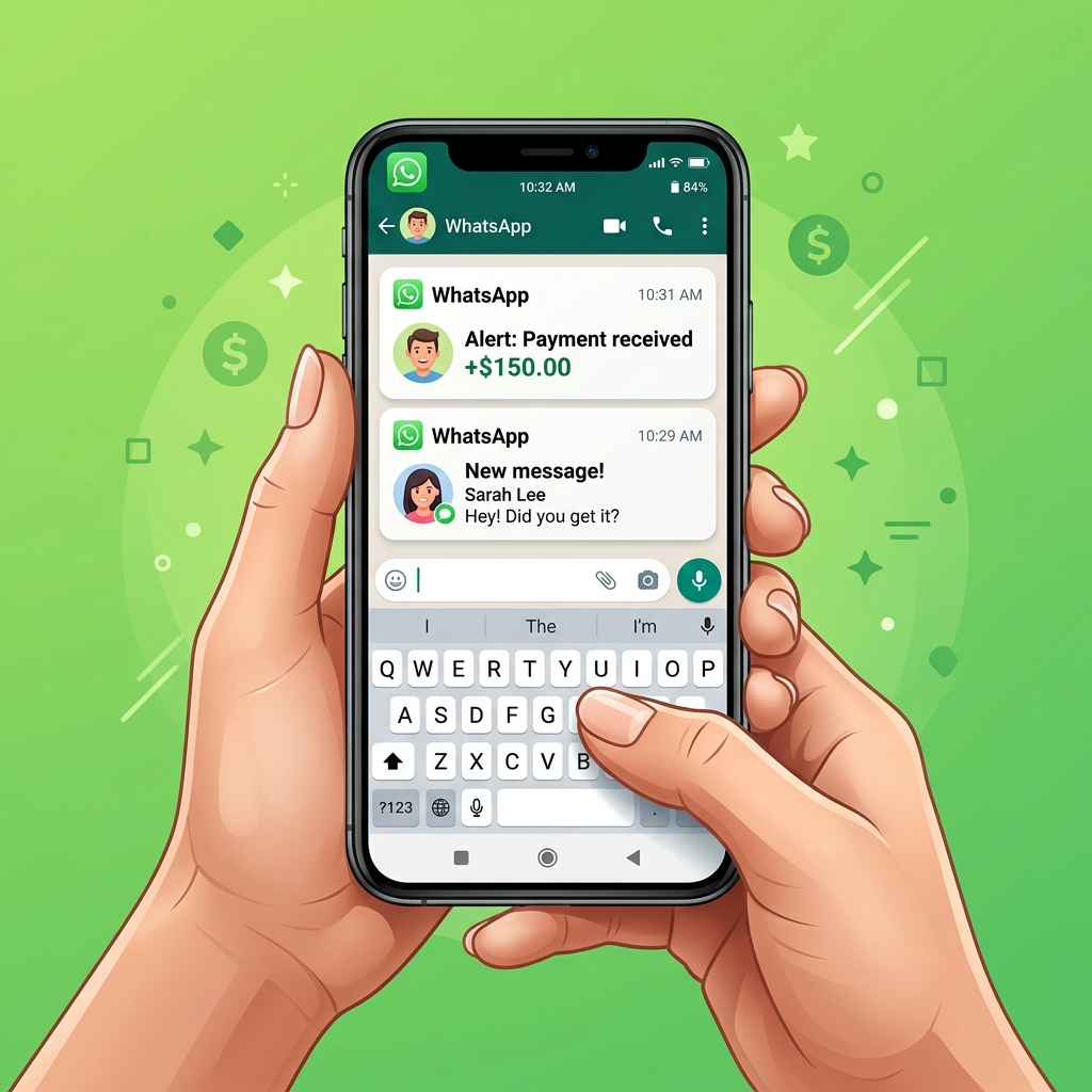 WhatsApp Notification on Phone